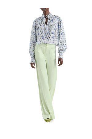 Pantaloni in tessuto fluido verde GENNY | 80AJA178N0783142