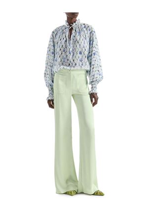 Pantaloni in tessuto fluido verde GENNY | 80AJA178N0783142