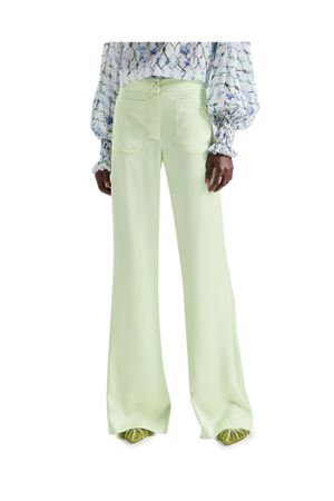 Pantaloni in tessuto fluido verde GENNY | 80AJA178N0783142