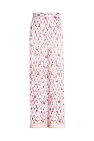 Pantaloni a zampa d'elefante in raso di seta GENNY | 80AJA1P3NS868495