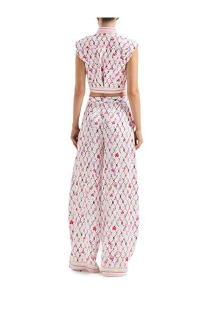 Pantaloni a zampa d'elefante in raso di seta GENNY | 80AJA1P3NS868495