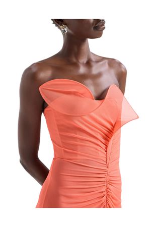 Abito lungo in jersey con arriccio e volant GENNY | 80AJO480J0300586