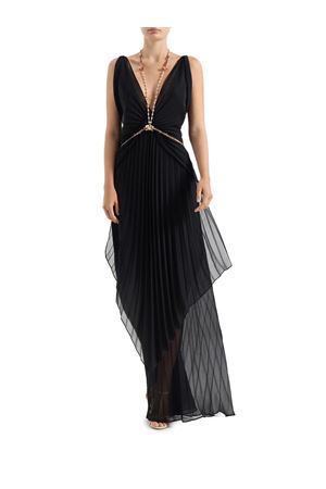 Abito lungo in chiffon nero GENNY | 80AJO48100345899