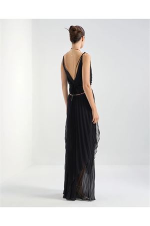 Abito lungo in chiffon nero GENNY | 80AJO48100345899