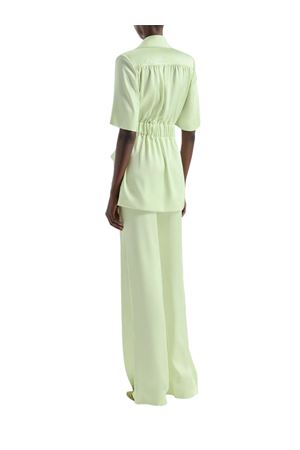 Giacca lunga in tessuto fluido leggero verde GENNY | 80AJQ558N0783142