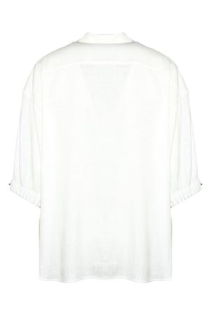 Camicia a maniche corte bianca in lino e viscosa HERNO | CM000046D126891000