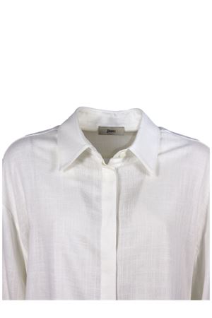 Camicia a maniche corte bianca in lino e viscosa HERNO | CM000046D126891000