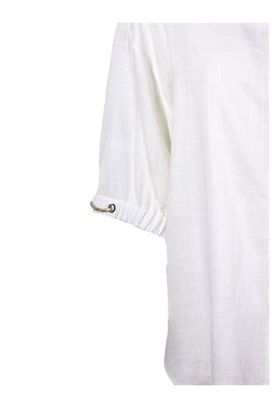 Camicia a maniche corte bianca in lino e viscosa HERNO | CM000046D126891000