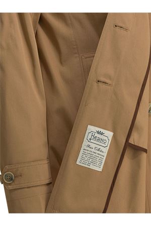 Trench in gabardina di cotone beige HERNO | GC000567D132382157