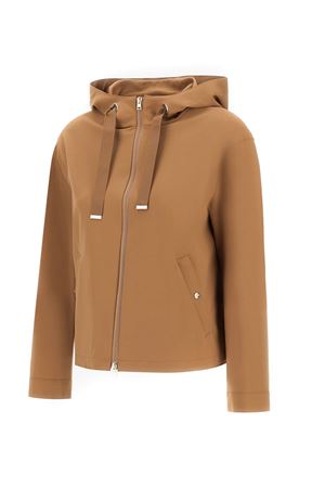 Giacca realizzata in jersey stretch cammello HERNO | GI000311D13455S2157