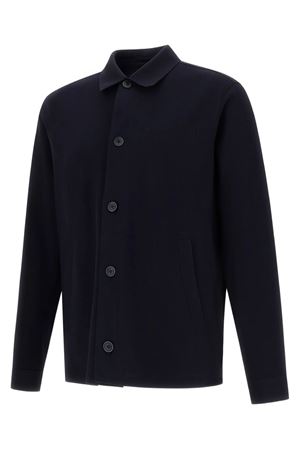 Shacket realizzata in scuba leggero blu HERNO | GI000602U12359S9200