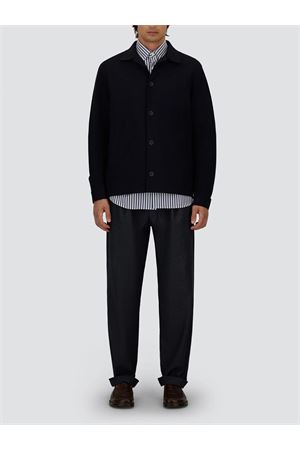 Shacket realizzata in scuba leggero blu HERNO | GI000602U12359S9200