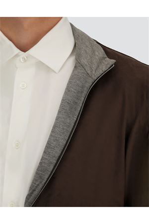 Giacca in morbida microfibra scamosciata marrone HERNO | GI000657U124548993