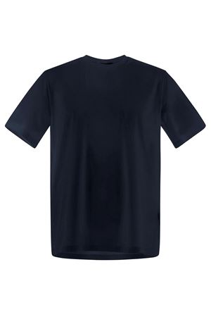 T-shirt in jersey di cotone stretch blu HERNO | JG000174U520039200