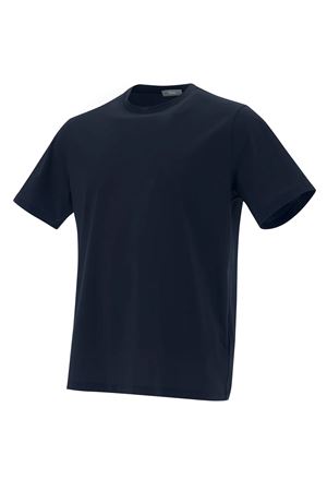 T-shirt in jersey di cotone stretch blu HERNO | JG000174U520039200
