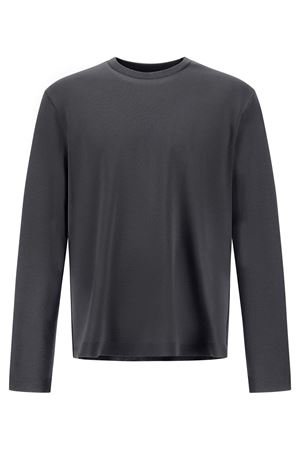 T-shirt in piquet di puro cotone grigio HERNO | JG000262U520599460