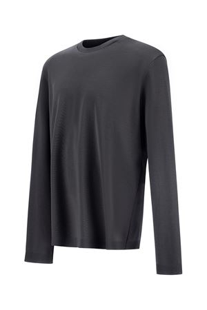 T-shirt in piquet di puro cotone grigio HERNO | JG000262U520599460