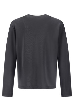 T-shirt in piquet di puro cotone grigio HERNO | JG000262U520599460