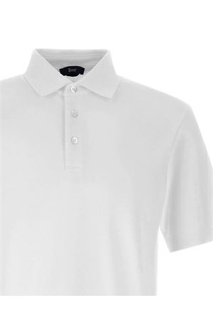 Polo in piquet di cotone bianco HERNO | JPL00125U520591000