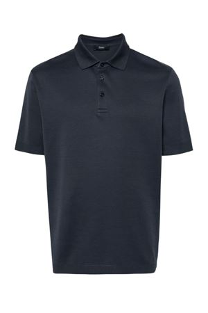 Blue cotton polo shirt HERNO | JPL00125U520599201