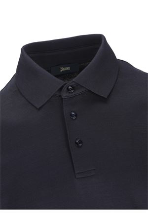 Blue cotton polo shirt HERNO | JPL00125U520599201