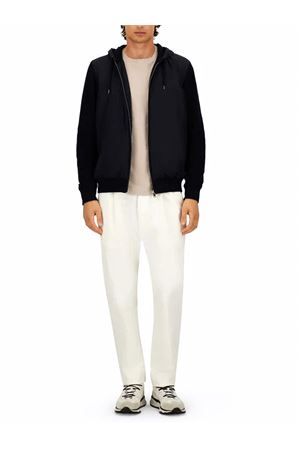 Cardigan in filato di puro cotone blu HERNO | MC000168U720569201