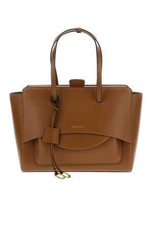 Brown leather shoulder bag HIDESINS | FL11TRCRM