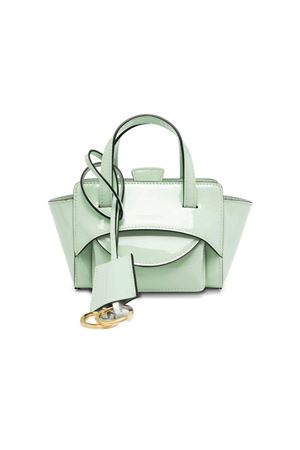 Sage green mini bag crafted in smooth calf leather HIDESINS | FL14PMSLV