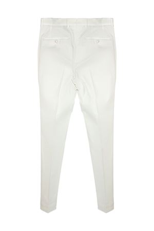 White cotton blend trousers INCOTEX | 1T009990468010