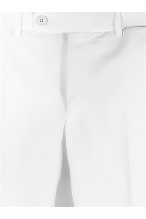 White cotton blend trousers INCOTEX | 1T009990468010