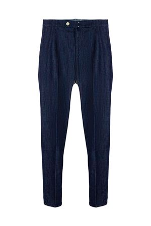 Blue cotton blend pants INCOTEX | BXS02R0517AW01A