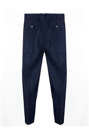 Blue cotton blend pants INCOTEX | BXS02R0517AW01A