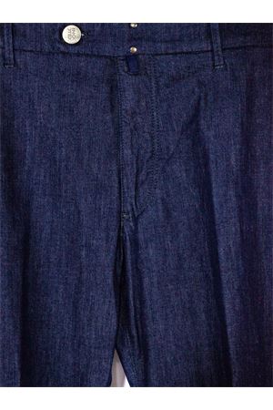 Blue cotton blend pants INCOTEX | BXS02R0517AW01A
