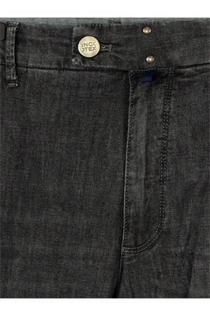 Black cotton denim jeans INCOTEX | BXS02R3155BW02A