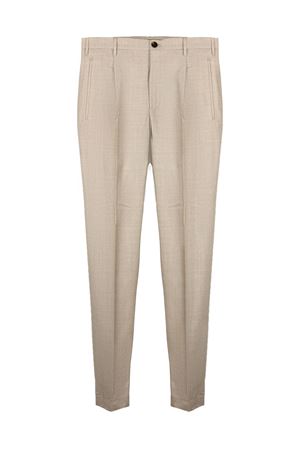 Beige virgin wool trousers INCOTEX | ZX541T5855C400