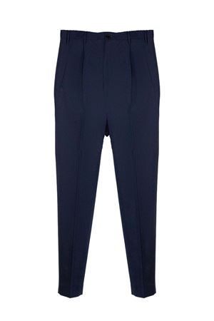 Dark blue super 130S wool tapered fit trousers INCOTEX | ZX541T5855C822