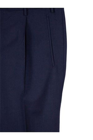 Dark blue super 130S wool tapered fit trousers INCOTEX | ZX541T5855C822