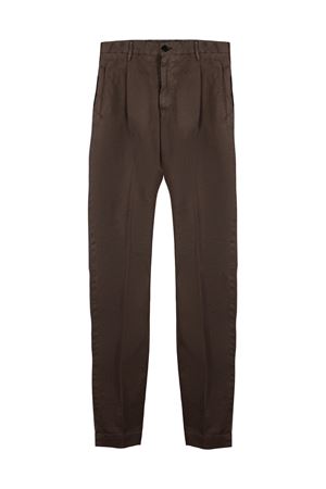 Dark brown cotton trousers INCOTEX | ZX541W9098C150