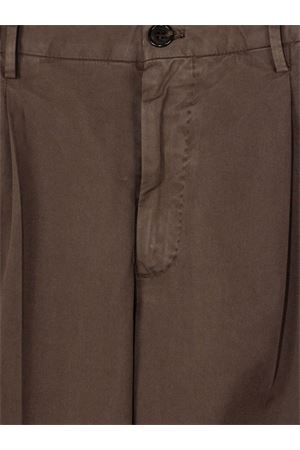 Dark brown cotton trousers INCOTEX | ZX541W9098C150