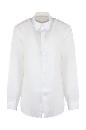 White long-sleeved linen shirt INLINUM | CIL03BIANCO