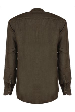 Military Green long-sleeved linen shirt INLINUM | CIL03MILITARYGREEN