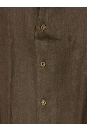 Military Green long-sleeved linen shirt INLINUM | CIL03MILITARYGREEN