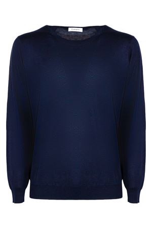 Pullover in misto seta e cotone blu KANGRA | 30040100038