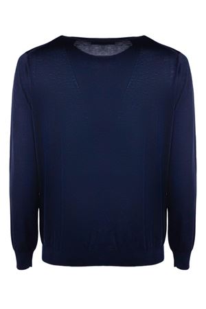 Pullover in misto seta e cotone blu KANGRA | 30040100038