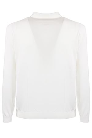 Polo in misto seta e cotone bianco neutro KANGRA | 30040300025