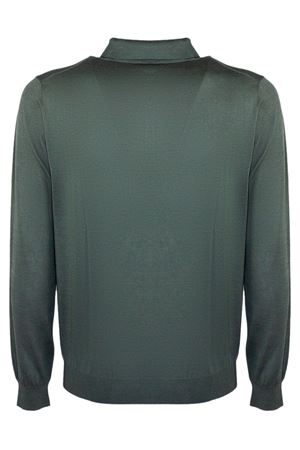 Polo in misto seta e cotone verde KANGRA | 30040300649