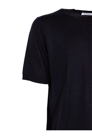 T-shirt in maglia misto seta e cotone nero KANGRA | 30042100013