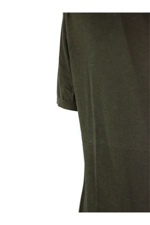 T-shirt in maglia misto seta e cotone verde KANGRA | 30042100187
