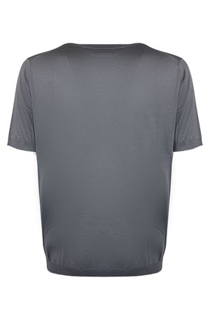 T-shirt in maglia misto seta e cotone grigio KANGRA | 30042100701