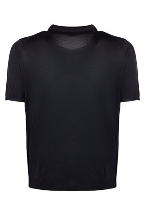 Polo in misto seta e cotone nero KANGRA | 30042300013